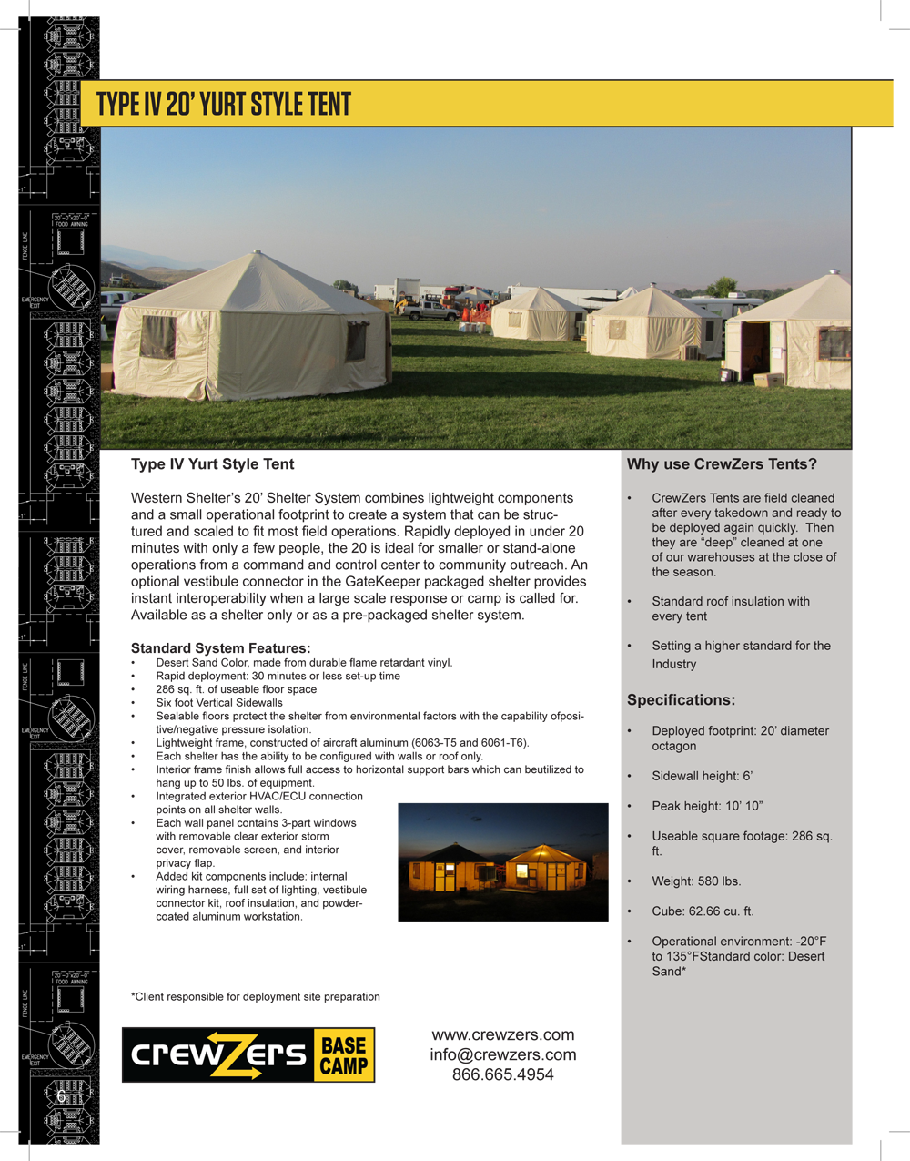 Western Shelter 20 foot yurt style tent